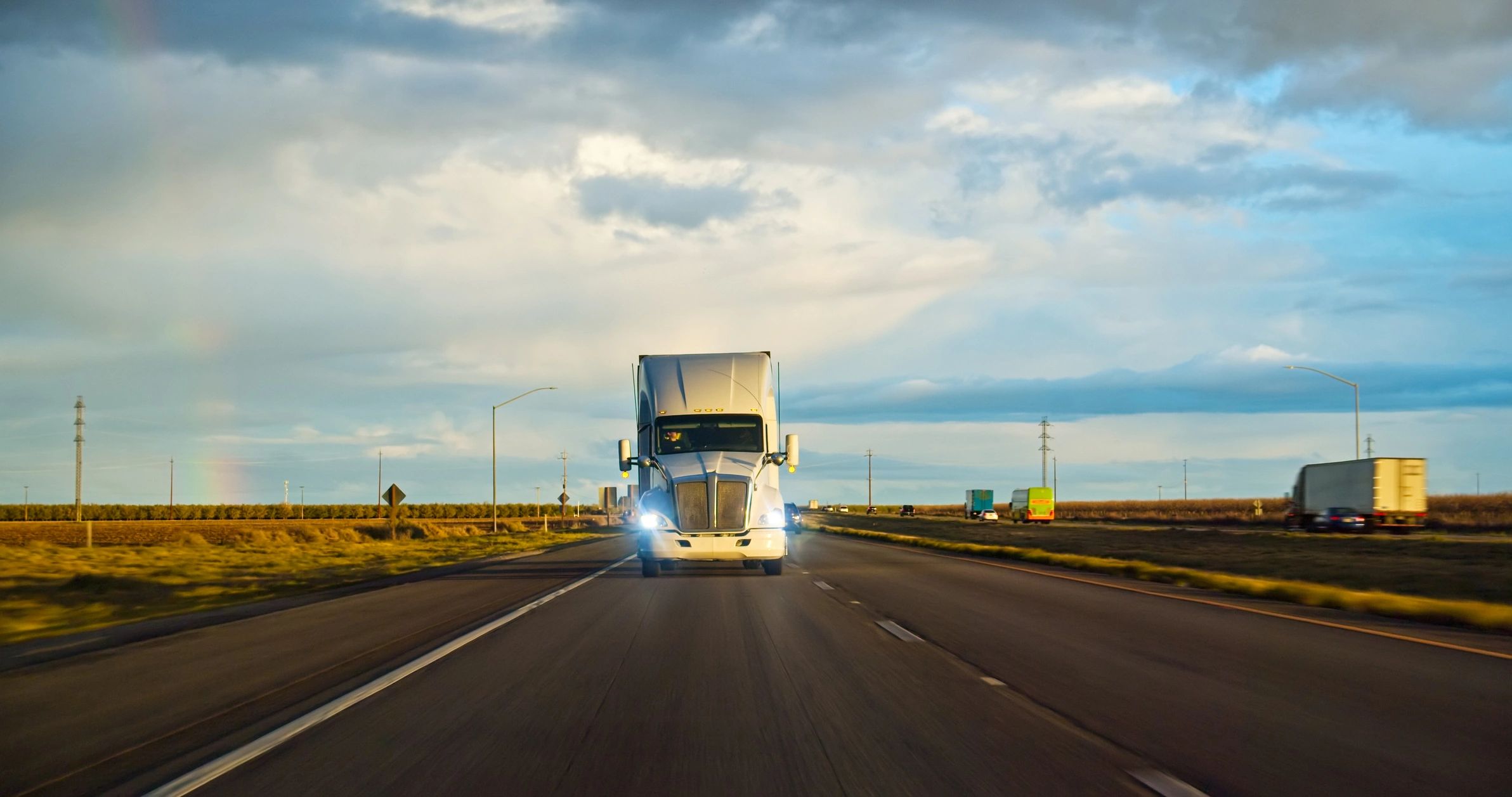 Service vehicle on the road